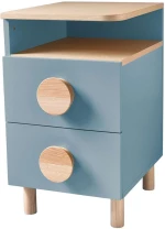 Κομοδίνο Dabi Αριστερό DABIBSTL13 41x50x70cm Natural-Light Blue