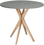Τραπέζι Jubi JUBITLRO6 Φ90x73cm Natural-Concrete Mdf,Ξύλο