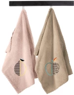 Πετσέτες Κουζίνας Gourmet 24 (Σετ 2τμχ) Beige-Pink Guy Laroche 35x50cm Microfiber