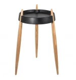 Τραπεζάκι Βοηθητικό Liola ZLS0104 40x67cm Black-Natural Zafferano