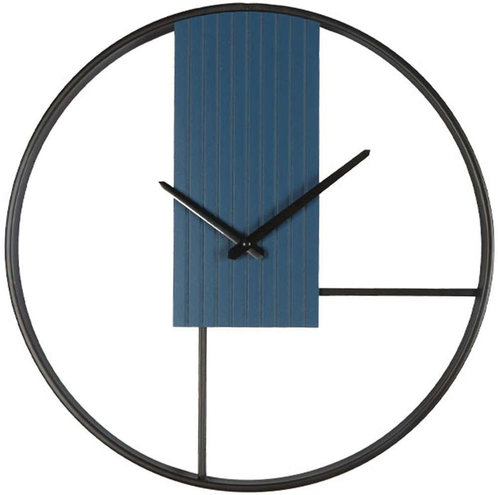 Ρολόι Τοίχου 15-00-94233 Φ40x4,5cm Black-Blue Marhome Mdf,Μέταλλο