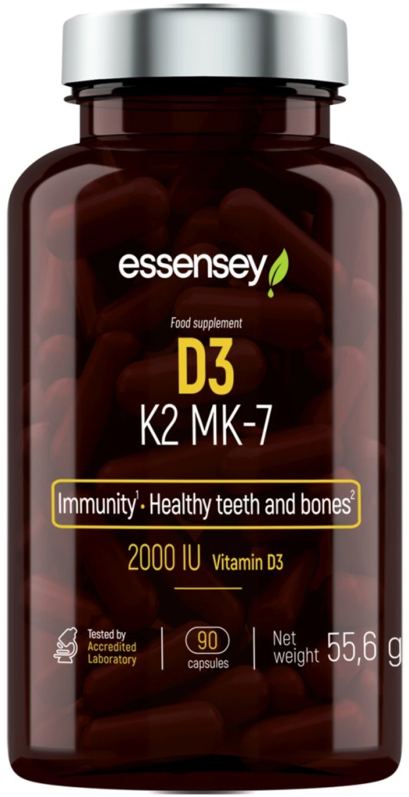 ESSENSEY Vitamin D3 + MK7 [90 Κάψουλες]