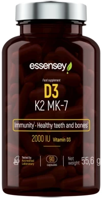 ESSENSEY Vitamin D3 + MK7 [90 Κάψουλες]