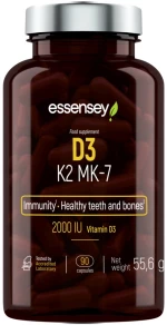 ESSENSEY Vitamin D3 + MK7 [90 Κάψουλες]