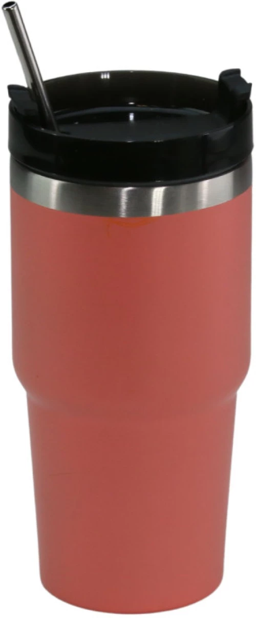 Θερμό Ποτήρι Ανοξείδωτο Με Καλαμάκι 600ml Viosarp - 5206753039389