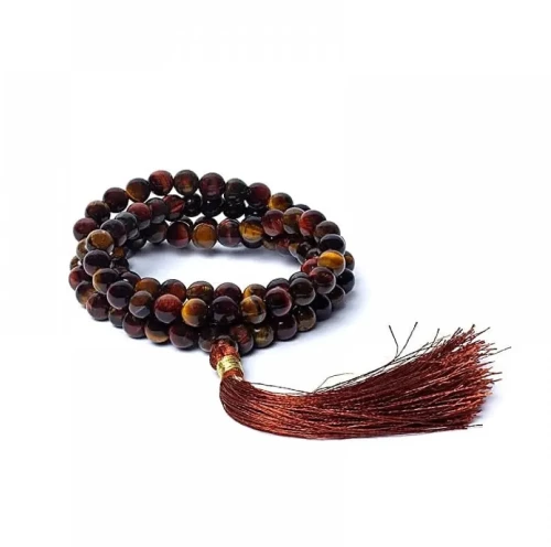 Μάλα Διαλογισμού από 108 λίθους Μάτι Τίγρης και Μάτι Γάτας (Tiger's - Cat's Eye)