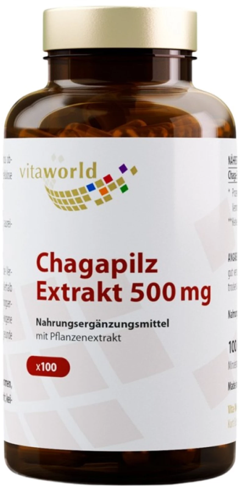 VitaWorld Chagapilz Extrakt 500 mg [100 Κάψουλες]