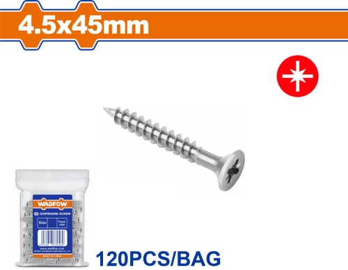WADFOW Νοβοπανόβιδα γαλβανιζέ 4.5 Χ 45mm 120 τεμάχια (WXS594A09)