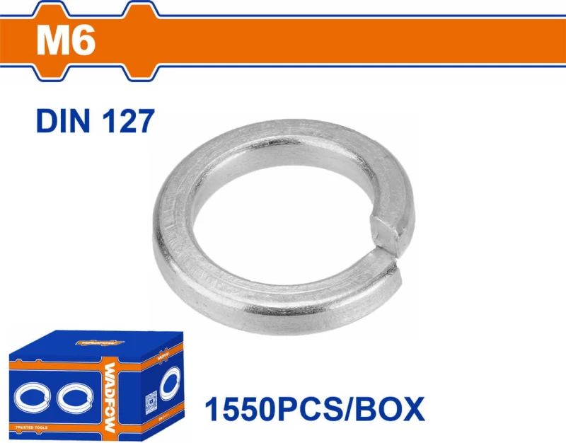 WADFOW Γκρόβερ γαλβανιζέ DIN127 6mm 1550 τεμάχια (WVWA511)
