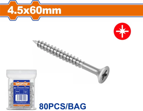 WADFOW Νοβοπανόβιδα γαλβανιζέ 4.5 Χ 60mm 80 τεμάχια (WXS594A11)