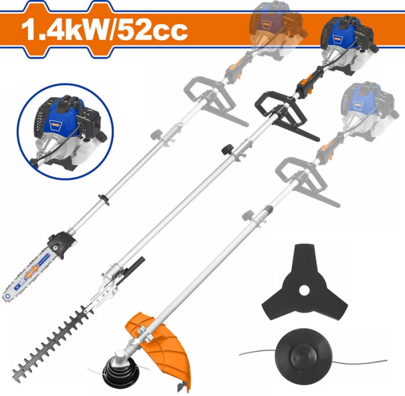 WADFOW Πολυμηχάνημα βενζίνης 4 σε 1 52cc / 2.2HP (WGM4552)