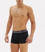 ΑΝΔΡΙΚΟ BOXER APPLE (0110951) - BLACK/MAUVE 90% ΒΑΜΒΑΚΙ