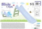 Mochtoys Τσουλήθρα 123x36x62.5εκ. Μπλε