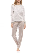 Γυναικεία Πυτζάμα Pink Label - Animal print - Μπεζ - Cotton - Regular Fit