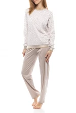 Γυναικεία Πυτζάμα Pink Label - Animal print - Μπεζ - Cotton - Regular Fit