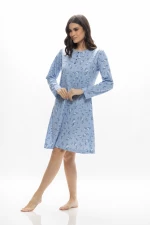 Γυναικείο νυχτικό Galaxy - Γαλάζιο Φλοράλ - Mini - Regular Fit - Cotton