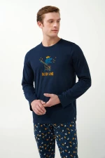 Vamp - Πυτζάμα S. Jersey με Δεινόσαυρους - BLUE