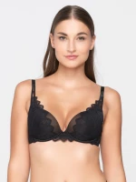 Γυναικείο Σουτιέν  Push-Up Luna Sylvie - Μαύρο - Ζακάρ δαντέλα - Cup B - Polyamide - Regular Fit