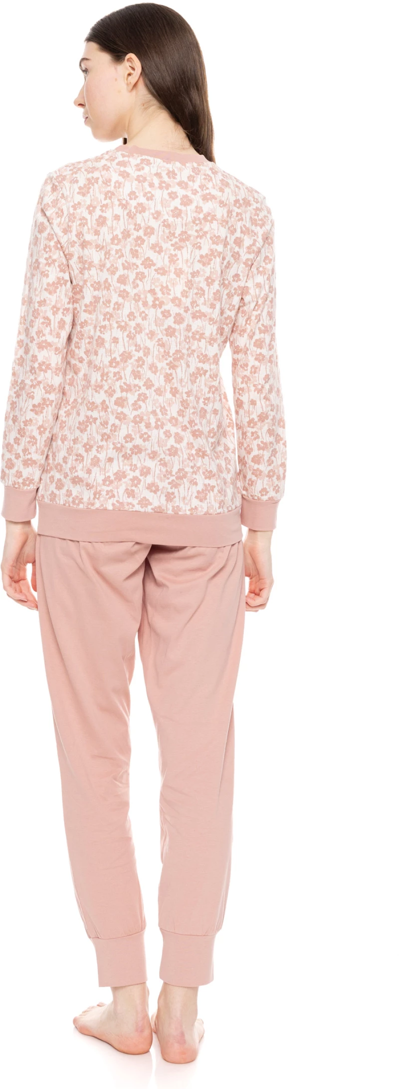 Γυναικεία Πυτζάμα Pink Label - Floral Print - Ροζ - Cotton - Regular Fit