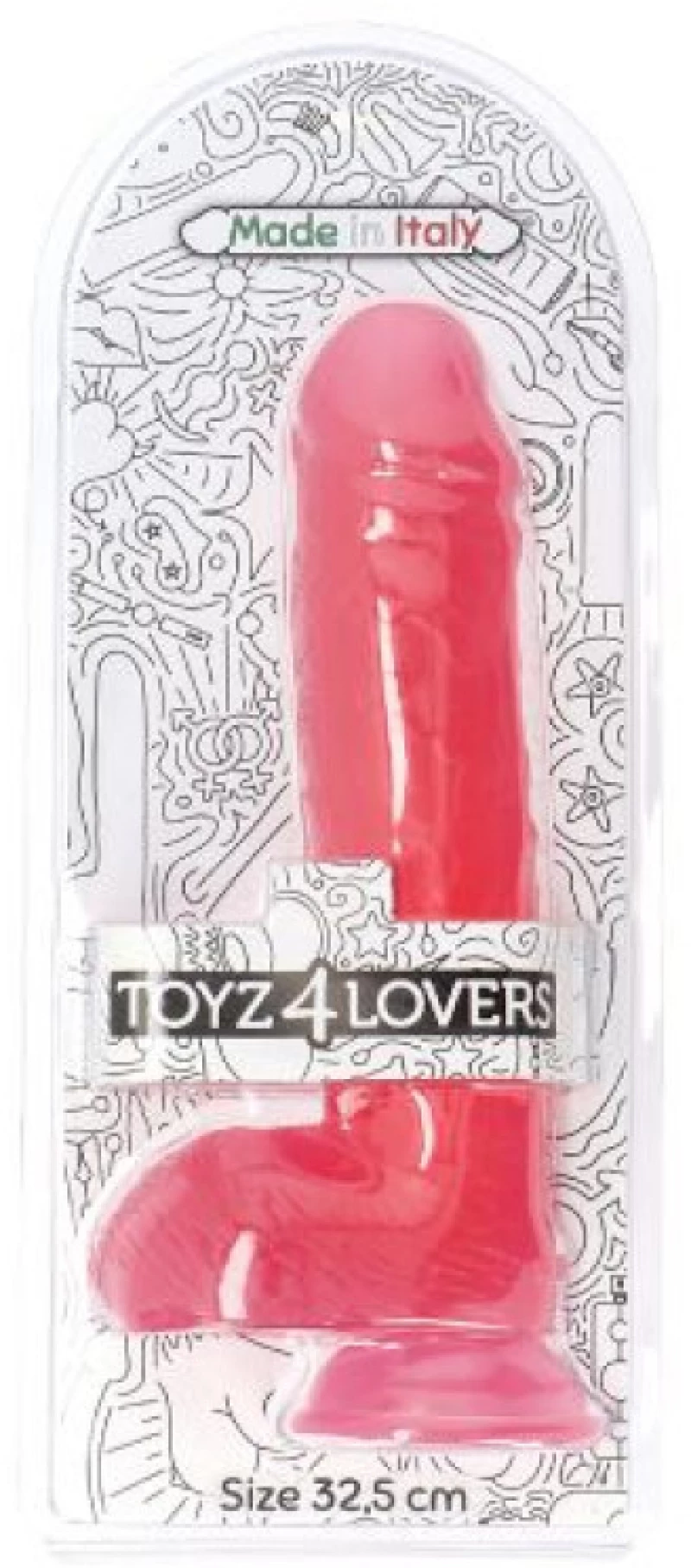 Spartaco transparent Pink Dildo