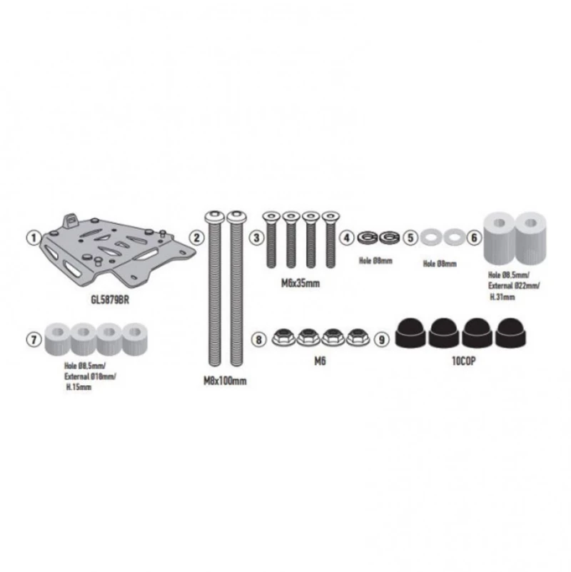 Givi Σχάρα Voge Valico 900 DSX 24 SRA9260