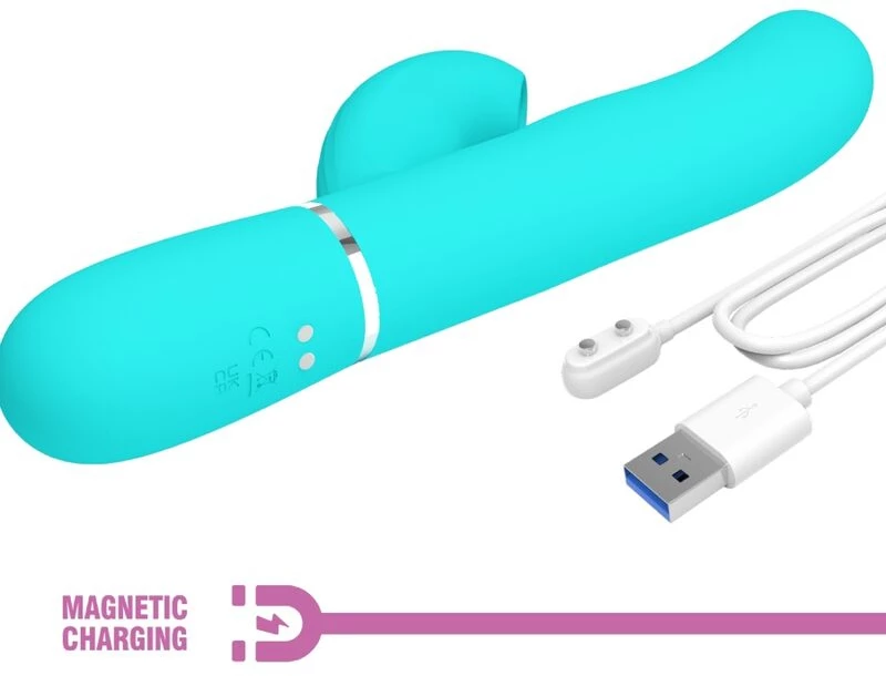 PRETTY LOVE - PERLITA MULTIFUNCTION 3 IN 1 G-SPOT VIBRATOR AQUA GREEN