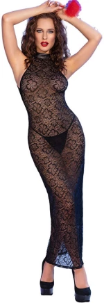 CHILIROSE - CR 4690 LONG BABYDOLL & BLACK THONG