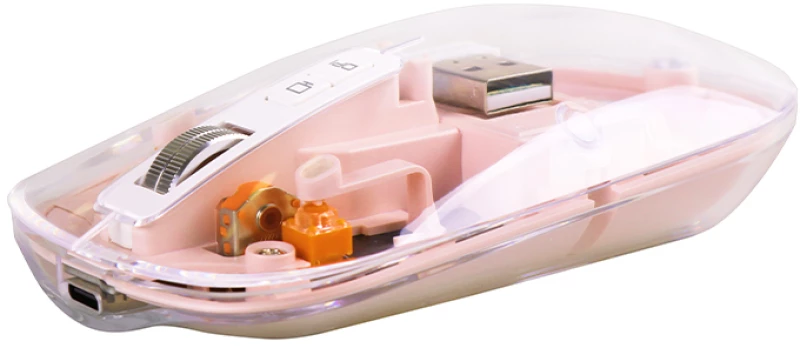 NOD CYBERPINK Επαναφορτιζόμενο ασύρματο οπτικό ποντίκι, 1600DPI