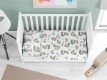 Σεντόνια Εμπριμέ Σετ 3 τεμ bebe Lion 534 120X160 Green 100%  Cotton