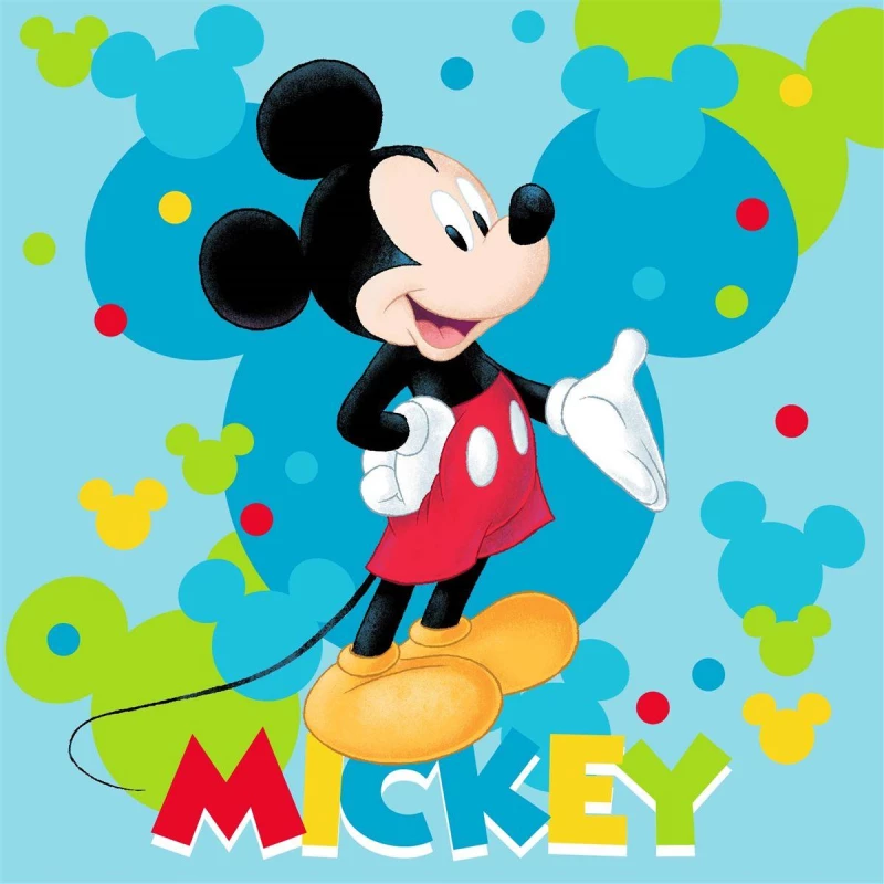 Λαβέτα Νηπιαγωγείου Disney Home Mickey 73 30X30 Turquoise 100%  Polyester