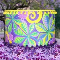 Φωτιστικό οροφής jane Sassaman purple Διαστάσεις 35*25 Ε27
