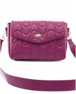 Τσάντα VETA JILL χιαστί  magenta καπιτονέ με δύο χώρους 6071-2