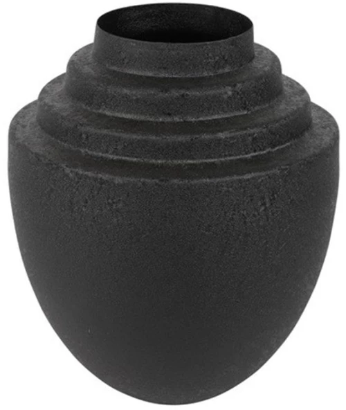 Βάζο μεταλλικό μαύρο Φ25Η31cm