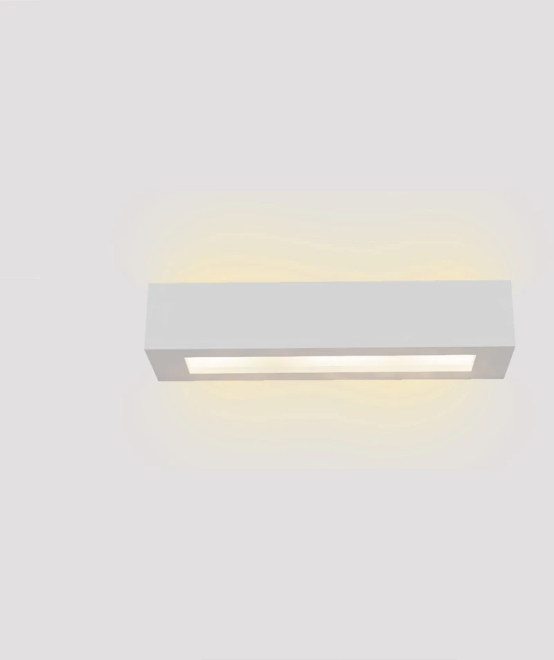 Inlight Επιτοίχιο φωτιστικό λευκό από γύψο 2xE14 D:36cm (43049-B-White)
