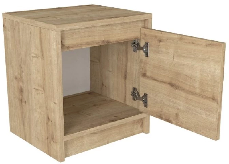 Κομοδίνο Conve Megapap χρώμα sapphire oak 40x35x45εκ.