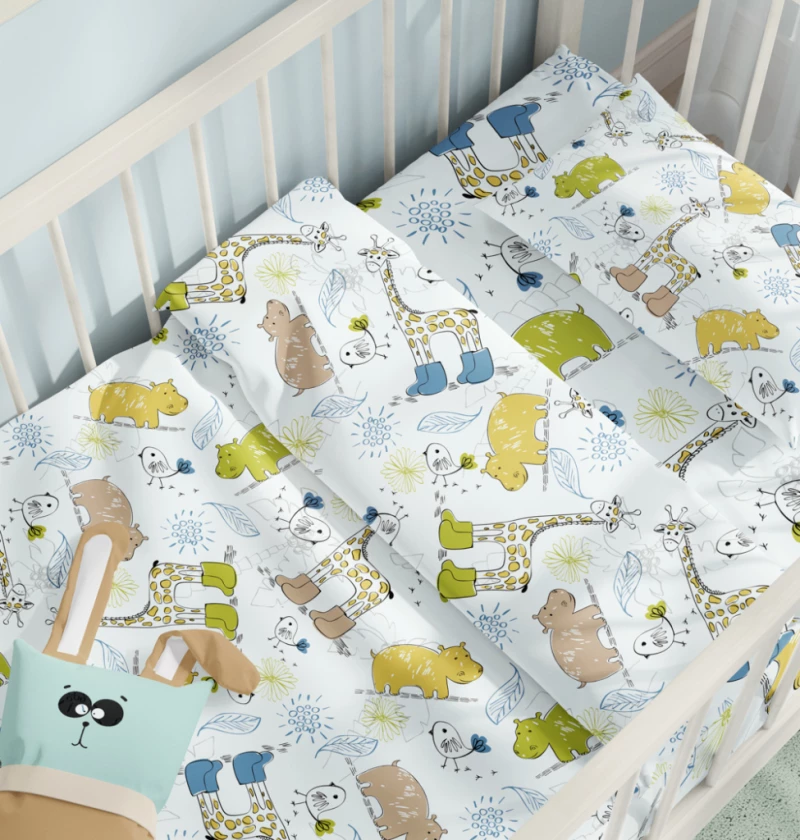 Σεντόνια Σετ Jungle Blue - 125x175(x2)+30x40(x1)