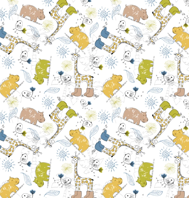 Σεντόνια Σετ Jungle Blue - 125x175(x2)+30x40(x1)