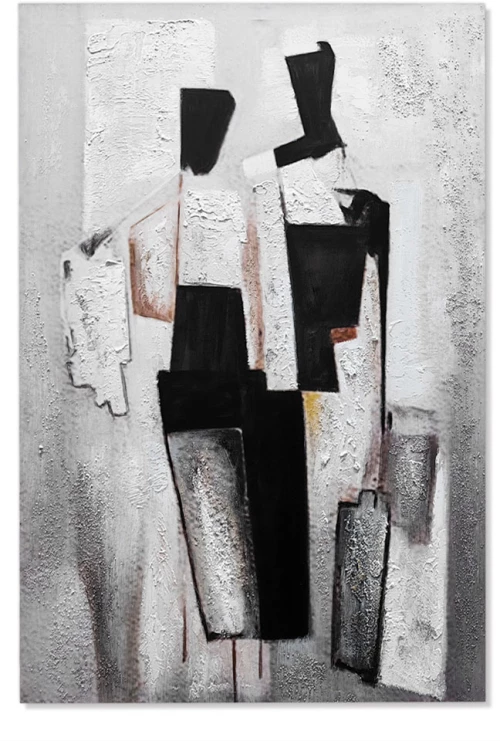 ΠΙΝΑΚΑΣ ΕΛΑΙΟΓΡΑΦΙΑ ΣΕ ΤΥΠΩΜΕΝΟ ΚΑΜΒΑ ΓΕΩΜΕΤΡΙΚΕΣ ΦΙΓΟΥΡΕΣ 60x90εκ. ANKOR - Ankor 839421