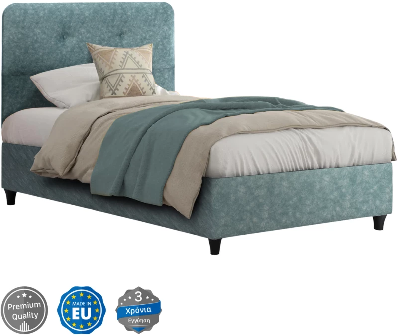ΚΡΕΒΑΤΙ DOLORES ΑΠΟ ΥΦΑΣΜΑ LIGHT GREEN HM649.27 ΓΙΑ ΣΤΡΩΜΑ 90x200 εκ.