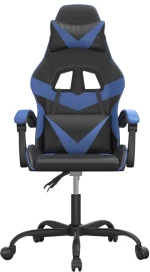 vidaXL Καρέκλα Gaming Περιστρεφόμενη Μαύρη & Μπλε από Συνθετικό Δέρμα