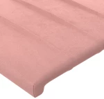 vidaXL Κεφαλάρι Κρεβατιού LED Ροζ 83x16x78/88 εκ. Βελούδινο