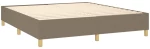 vidaXL Κρεβάτι Boxspring με Στρώμα Taupe 180x200 εκ. Υφασμάτινο