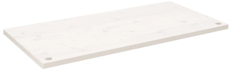 vidaXL Επιφάνεια Γραφείου Λευκή 110x55x2,5 εκ. από Μασίφ Ξύλο Πεύκου