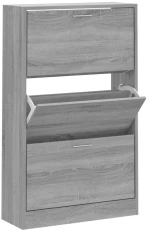 vidaXL Παπουτσοθήκη Γκρι Sonoma 63x24x103 εκ. από Επεξεργασμένο Ξύλο