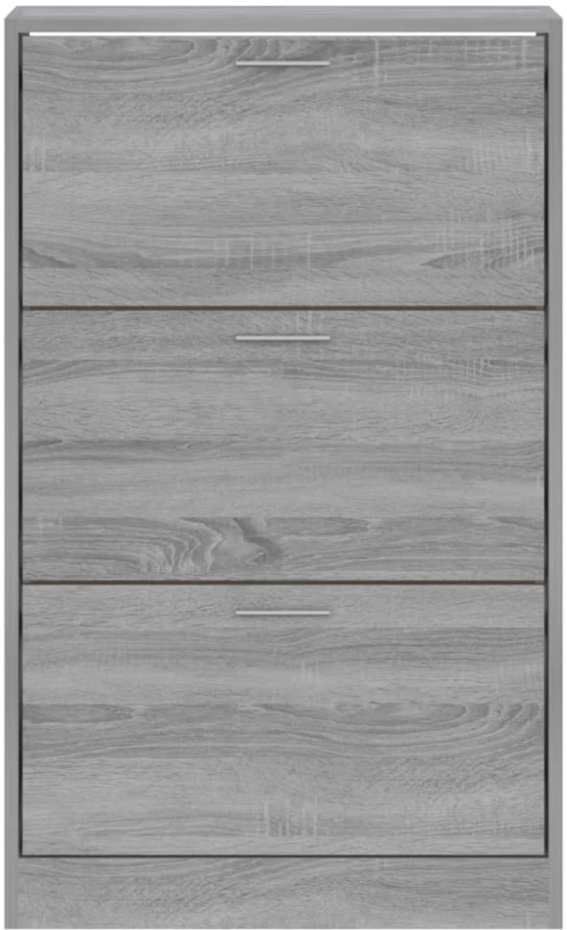 vidaXL Παπουτσοθήκη Γκρι Sonoma 63x24x103 εκ. από Επεξεργασμένο Ξύλο