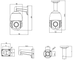 LONGSE IP κάμερα PT4A118XIGL500, 5.35-96.3mm, 5MP, PTZ, IP66, PoE