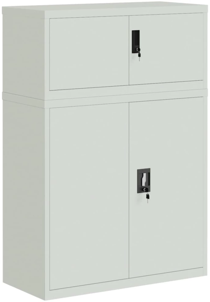 vidaXL Αρχειοθήκη Αν. Γκρι 90 x 40 x 130 εκ. Ατσάλινη