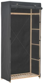 vidaXL Ντουλάπα Γκρι 79 x 40 x 170 εκ. Υφασμάτινη