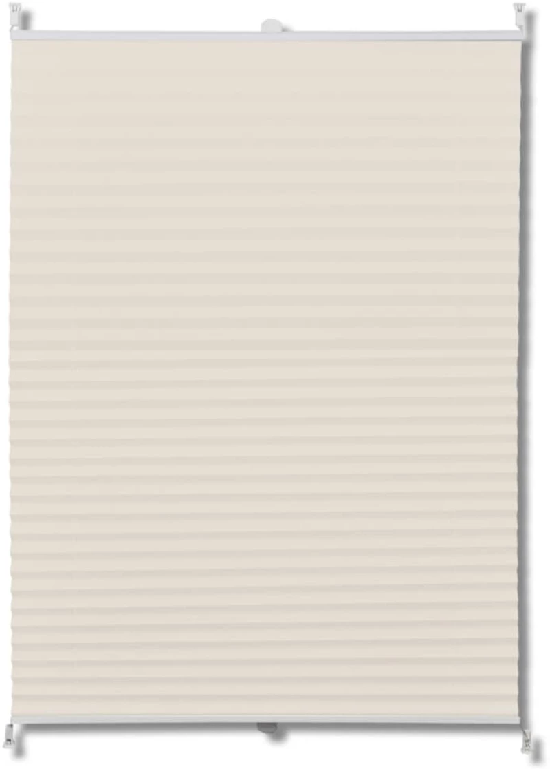 Πλισέ ρόλερ σκίασης 110x100cm Κρεμ