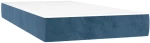 vidaXL Κρεβάτι Boxspring με Στρώμα Σκούρο Μπλε 90x200 εκ. Βελούδινο
